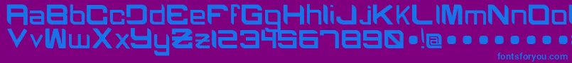 BlackcapsRegular Font – Blue Fonts on Purple Background