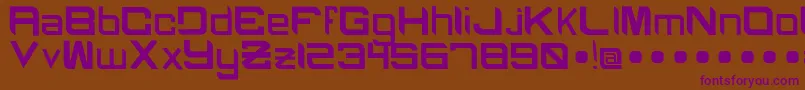 BlackcapsRegular-Schriftart – Violette Schriften auf braunem Hintergrund