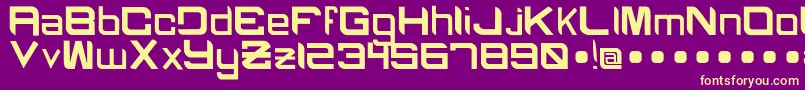 BlackcapsRegular Font – Yellow Fonts on Purple Background