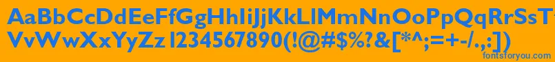GarrisonSansBold Font – Blue Fonts on Orange Background