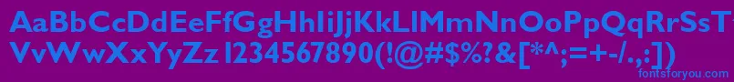 GarrisonSansBold Font – Blue Fonts on Purple Background