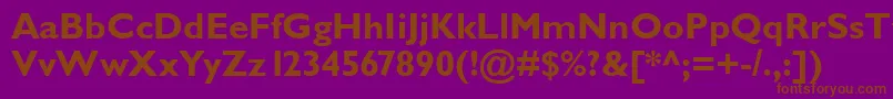 GarrisonSansBold Font – Brown Fonts on Purple Background