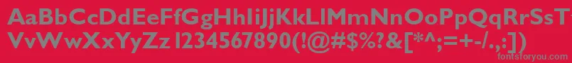 GarrisonSansBold Font – Gray Fonts on Red Background