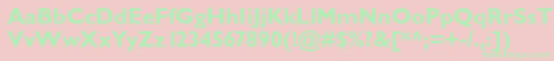 GarrisonSansBold Font – Green Fonts on Pink Background