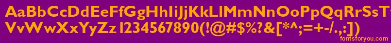 GarrisonSansBold Font – Orange Fonts on Purple Background