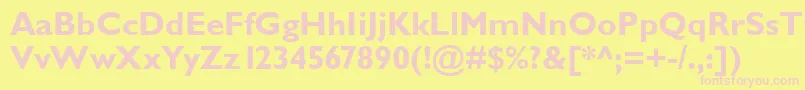 GarrisonSansBold Font – Pink Fonts on Yellow Background