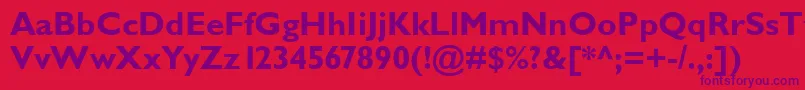 GarrisonSansBold Font – Purple Fonts on Red Background