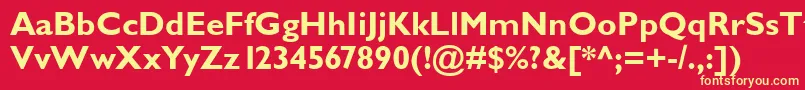 GarrisonSansBold Font – Yellow Fonts on Red Background