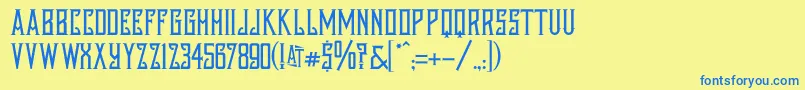 Austinnichols Font – Blue Fonts on Yellow Background