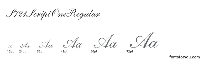 Размеры шрифта S721ScriptOneRegular