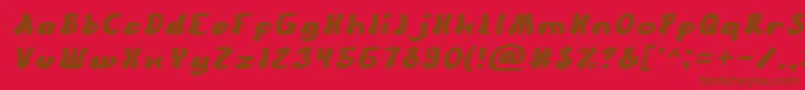 CartoonBoldItalic Font – Brown Fonts on Red Background