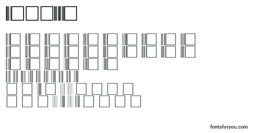 Schriftart Code39r – Alphabet, Zahlen, spezielle Symbole