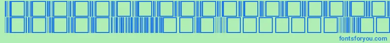 フォントCode39r – 青い文字は緑の背景です。