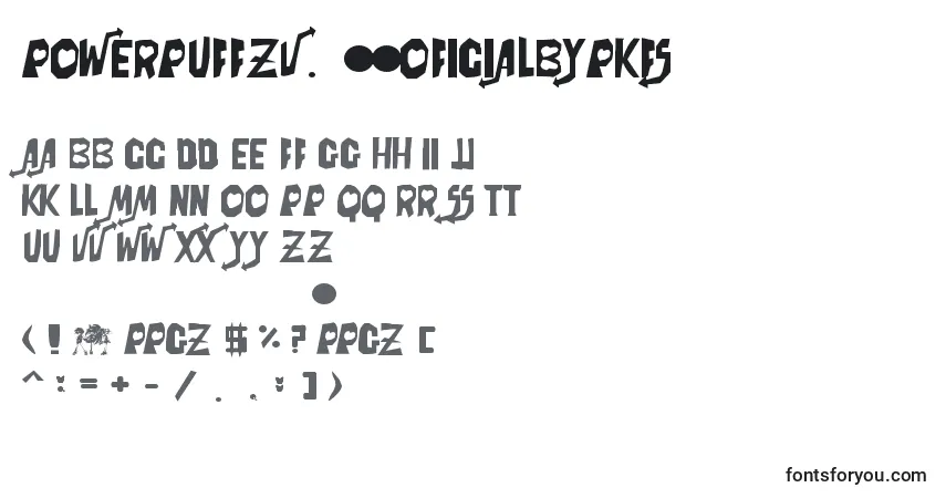 A fonte PowerpuffZV.400OficialByPkfs – alfabeto, números, caracteres especiais