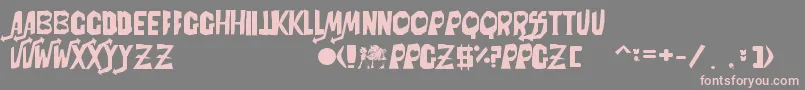 PowerpuffZV.400OficialByPkfs Font – Pink Fonts on Gray Background