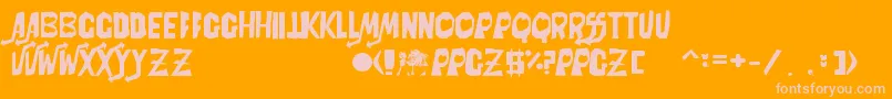 PowerpuffZV.400OficialByPkfs Font – Pink Fonts on Orange Background