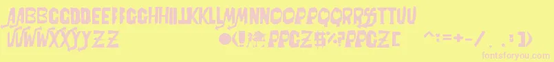 PowerpuffZV.400OficialByPkfs Font – Pink Fonts on Yellow Background