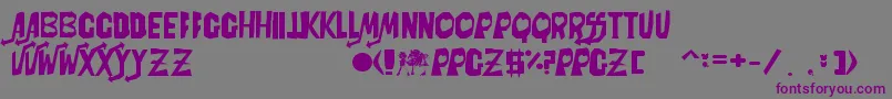 PowerpuffZV.400OficialByPkfs Font – Purple Fonts on Gray Background