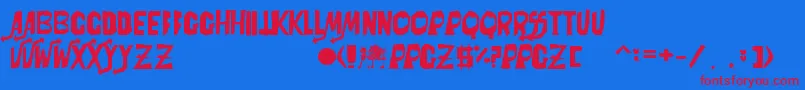 PowerpuffZV.400OficialByPkfs Font – Red Fonts on Blue Background