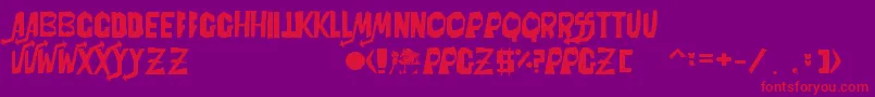 PowerpuffZV.400OficialByPkfs Font – Red Fonts on Purple Background