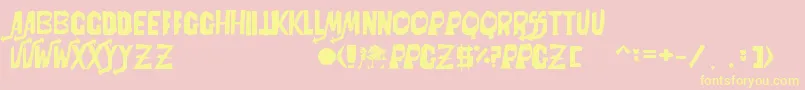 PowerpuffZV.400OficialByPkfs Font – Yellow Fonts on Pink Background