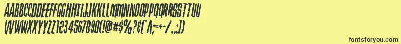 Strangerdangerrotate Font – Black Fonts on Yellow Background