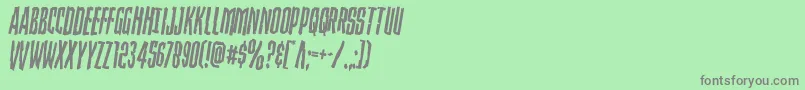 Strangerdangerrotate Font – Gray Fonts on Green Background