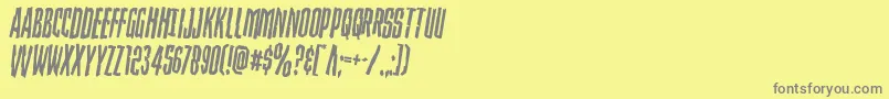 Strangerdangerrotate Font – Gray Fonts on Yellow Background