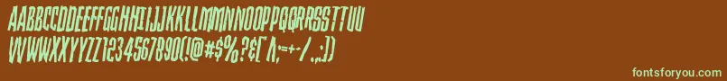 Strangerdangerrotate Font – Green Fonts on Brown Background