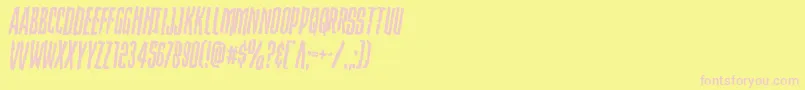 Strangerdangerrotate Font – Pink Fonts on Yellow Background