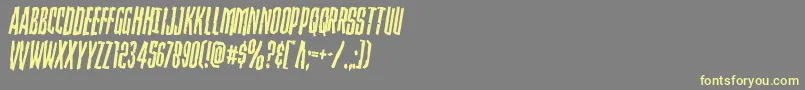 Strangerdangerrotate Font – Yellow Fonts on Gray Background