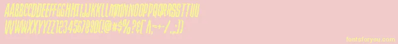 Strangerdangerrotate Font – Yellow Fonts on Pink Background