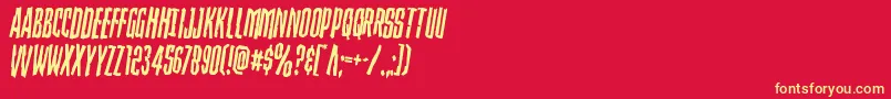 Strangerdangerrotate Font – Yellow Fonts on Red Background