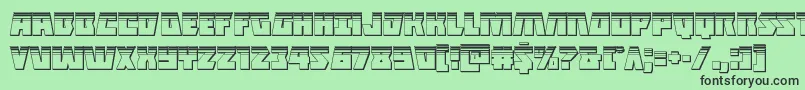 Halfshellheroplat Font – Black Fonts on Green Background