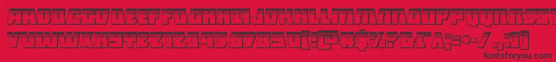 Halfshellheroplat Font – Black Fonts on Red Background