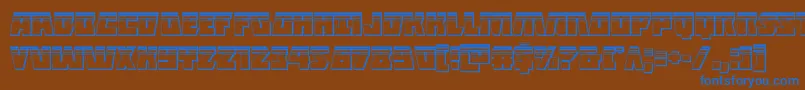 Halfshellheroplat Font – Blue Fonts on Brown Background
