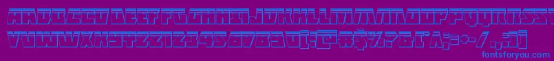 Halfshellheroplat Font – Blue Fonts on Purple Background