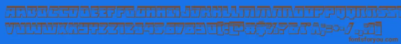 Halfshellheroplat Font – Brown Fonts on Blue Background