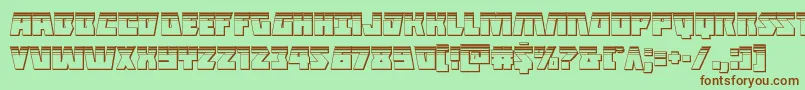 Halfshellheroplat Font – Brown Fonts on Green Background