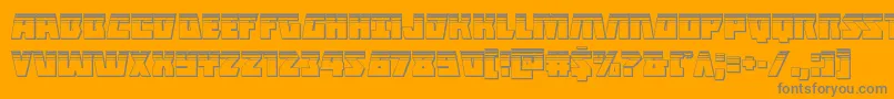 Halfshellheroplat Font – Gray Fonts on Orange Background