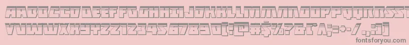 Halfshellheroplat Font – Gray Fonts on Pink Background