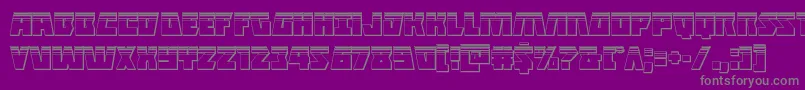 Halfshellheroplatフォントについての詳細 フォントHalfshellheroplat – 紫の背景に灰色の文字