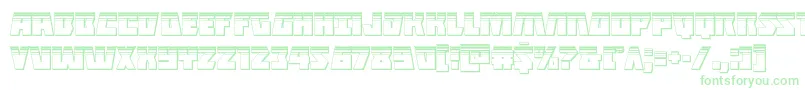 Halfshellheroplat-Schriftart – Grüne Schriften