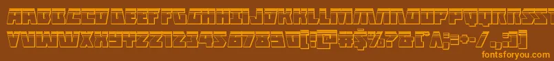 Halfshellheroplat Font – Orange Fonts on Brown Background