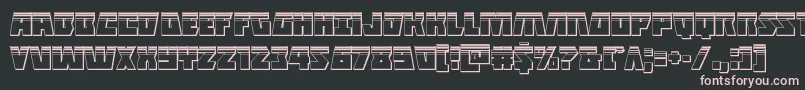Halfshellheroplat Font – Pink Fonts on Black Background