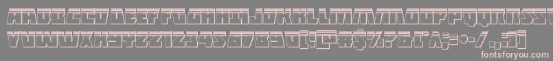 Halfshellheroplat Font – Pink Fonts on Gray Background