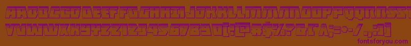Halfshellheroplat Font – Purple Fonts on Brown Background