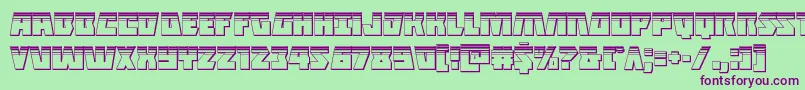 Halfshellheroplat Font – Purple Fonts on Green Background