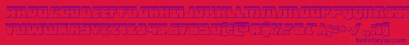 Halfshellheroplat Font – Purple Fonts on Red Background
