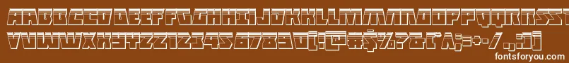 Halfshellheroplat Font – White Fonts on Brown Background